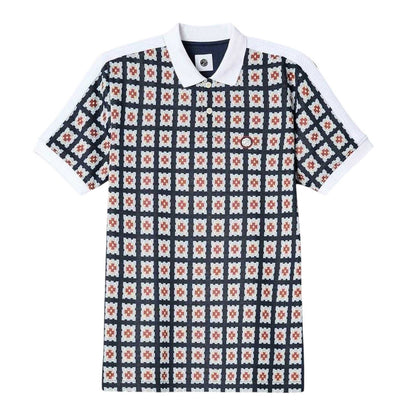 Multicoloured - Front - Pretty Green Mens Timperley Geometric Polo Shirt