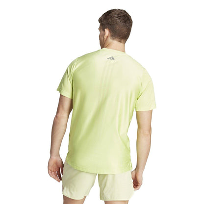 Lime - Back - Adidas Mens HIIT Training T-Shirt