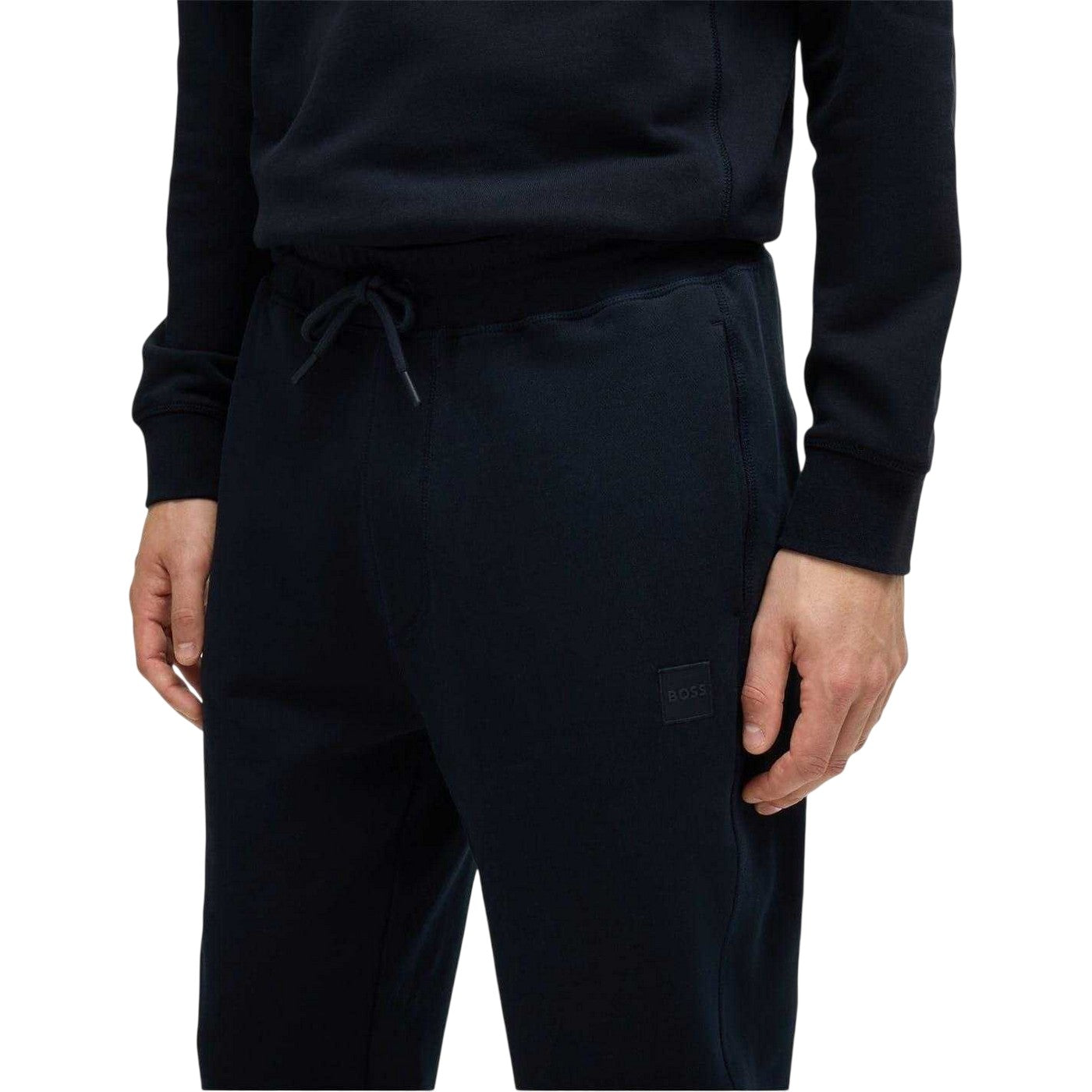 Dark Blue - Side - Boss Mens Sestart Slim Jogging Bottoms