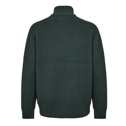 Evergreen - Back - Jack Wills Mens Monty Quarter Zip Long-Sleeved Jumper