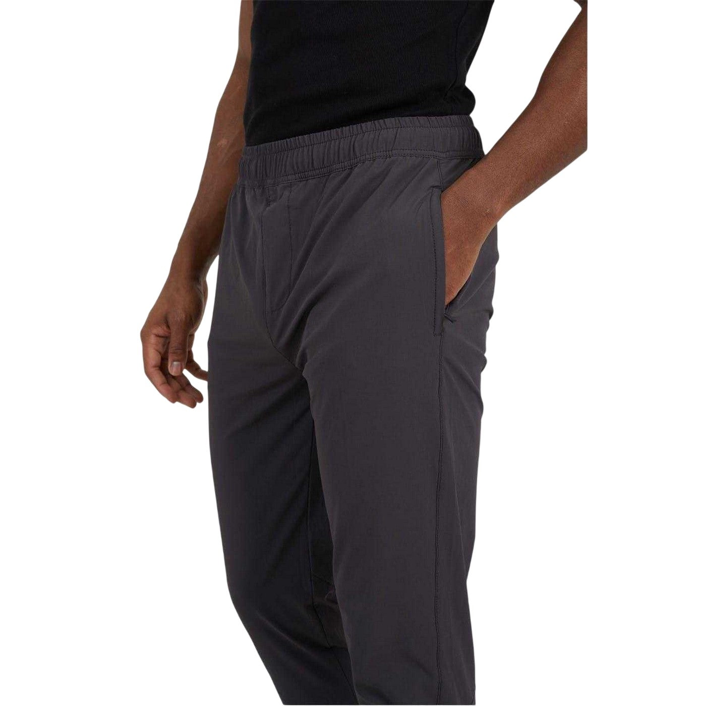 Dark Grey - Side - Brave Soul Mens Slim Trousers