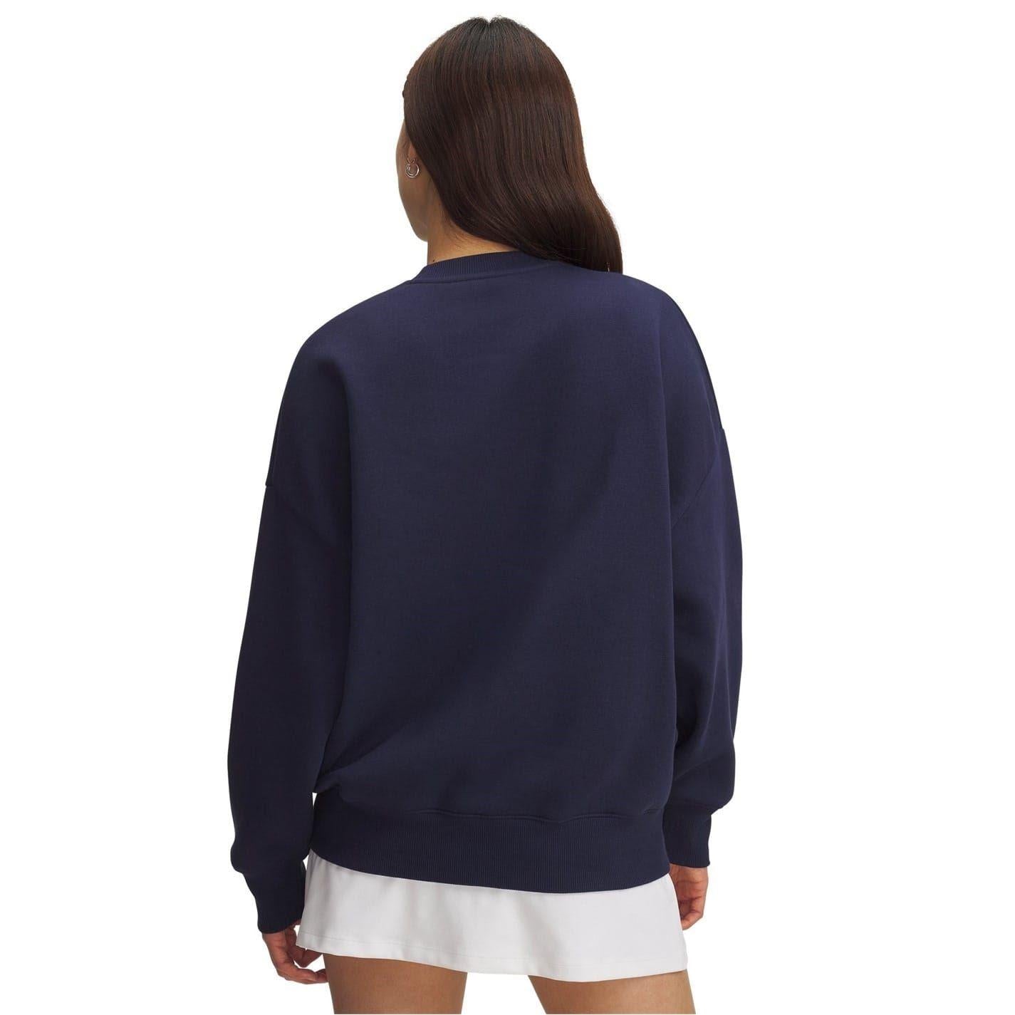Navy-Gold - Back - Under Armour Womens-Ladies Varsity Sweatshirt