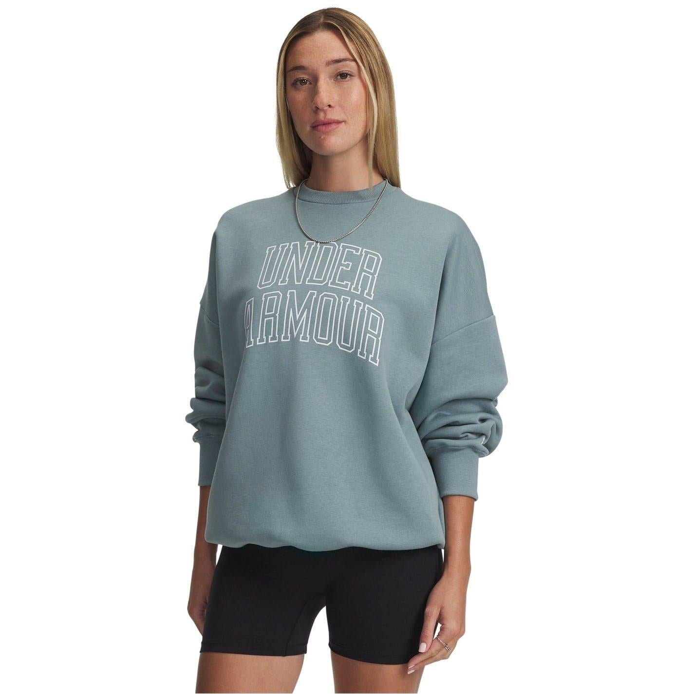 Green - Front - Under Armour Womens-Ladies Varsity Sweatshirt