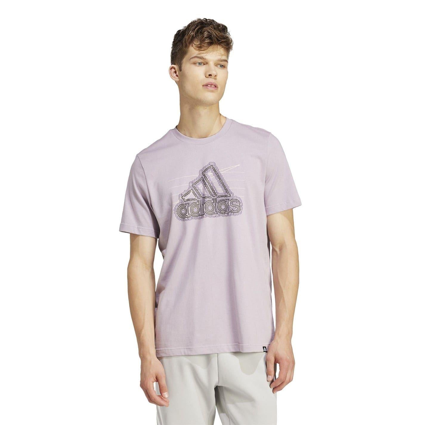 Preloved Fig - Lifestyle - Adidas Mens Logo Frayed Edge T-Shirt