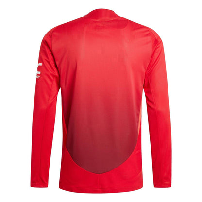 Red - Back - Manchester United FC Mens Adidas Long-Sleeved Football Shirt