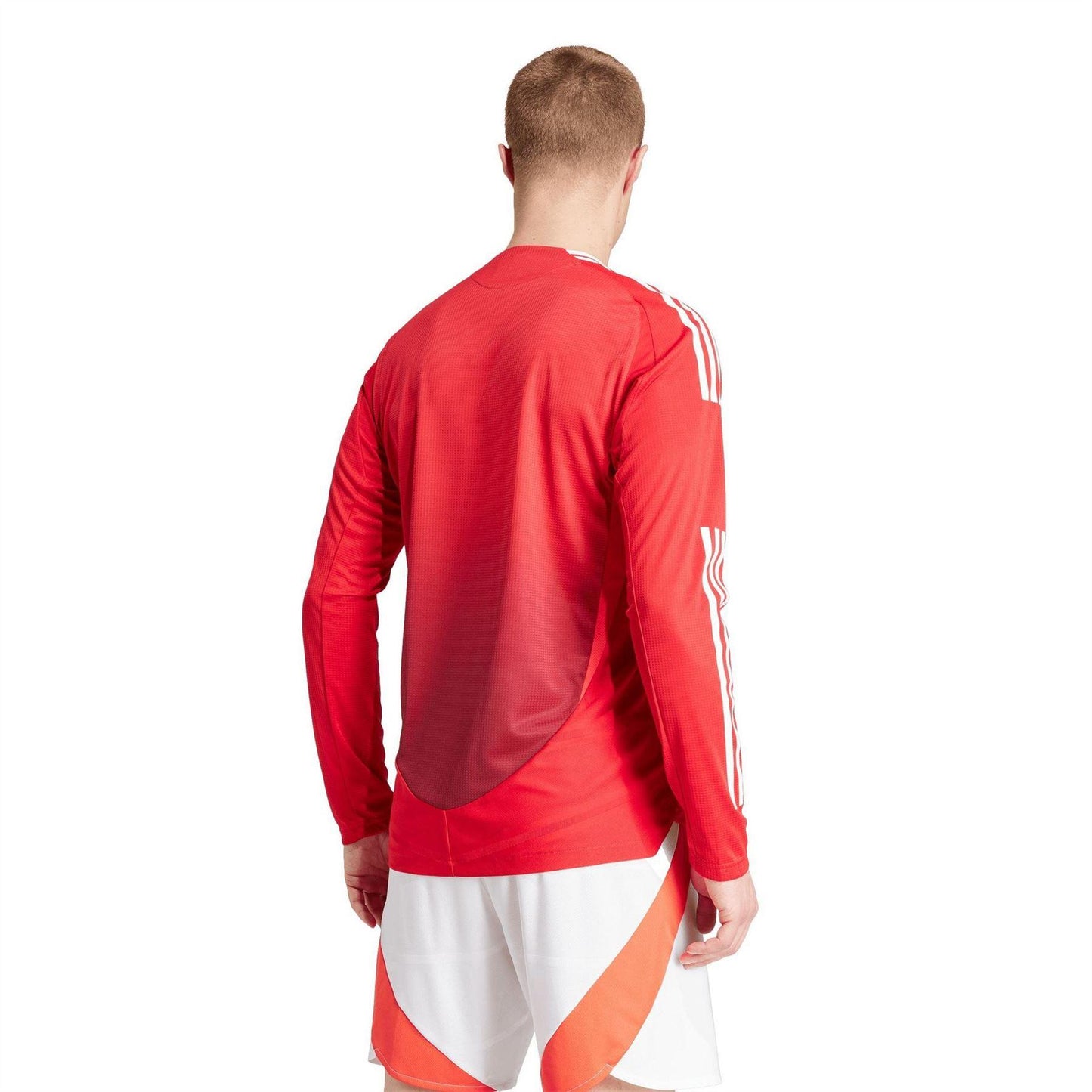 Red - Lifestyle - Manchester United FC Mens Adidas Long-Sleeved Football Shirt