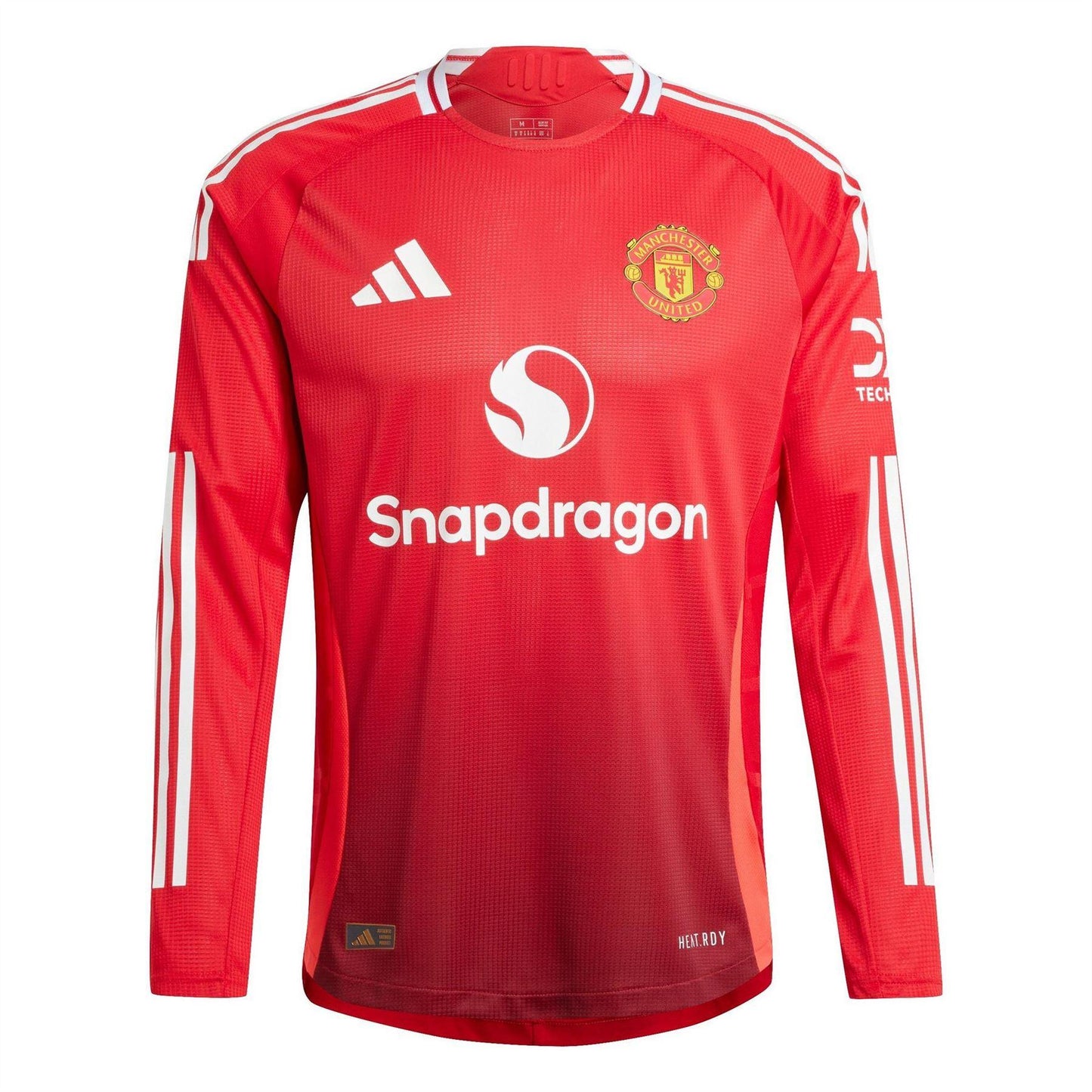 Red - Front - Manchester United FC Mens Adidas Long-Sleeved Football Shirt