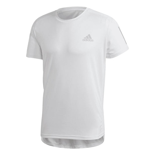 White - Front - Adidas Mens Own The Run T-Shirt