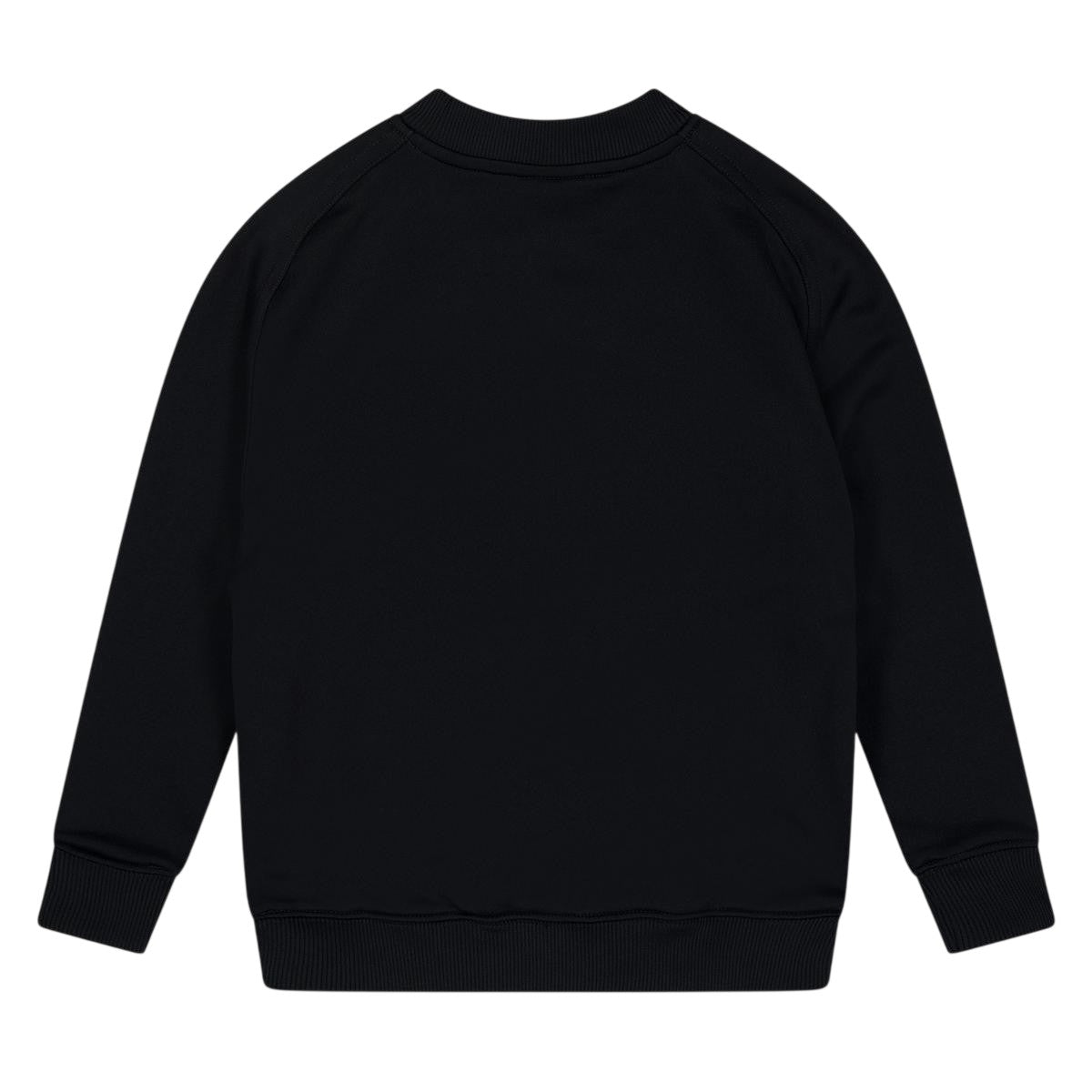Black - Back - Warrior Childrens-Kids Raglan Training Sweatshirt