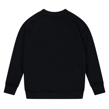 Black - Back - Warrior Childrens-Kids Raglan Training Sweatshirt