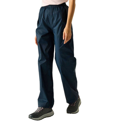 Midnight - Front - Regatta Womens-Ladies Waterproof Straight Leg Over Trousers