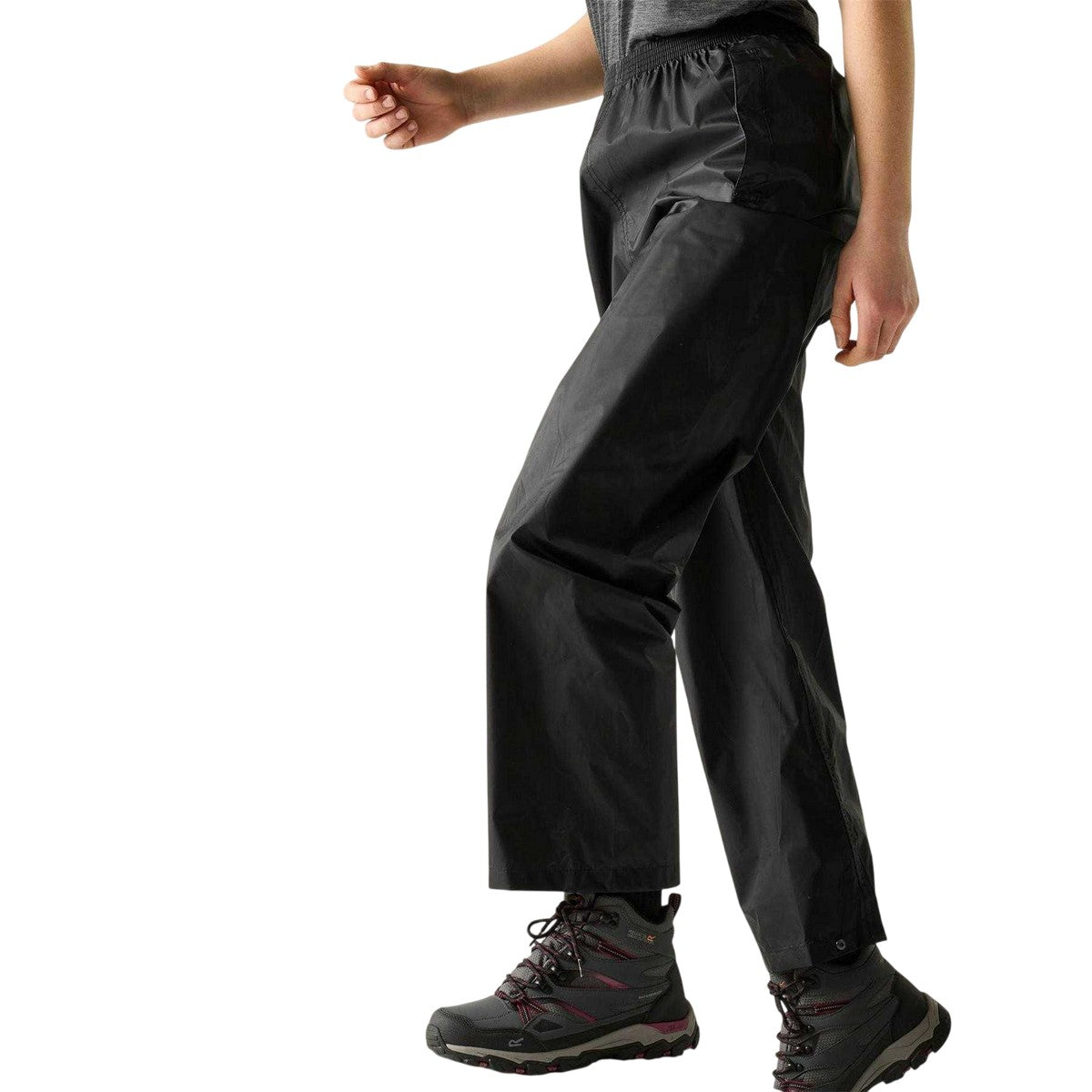 Black - Front - Regatta Womens-Ladies Waterproof Straight Leg Over Trousers