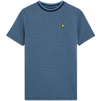 Dark Navy - Front - Lyle & Scott Childrens-Kids Waffle Regular T-Shirt