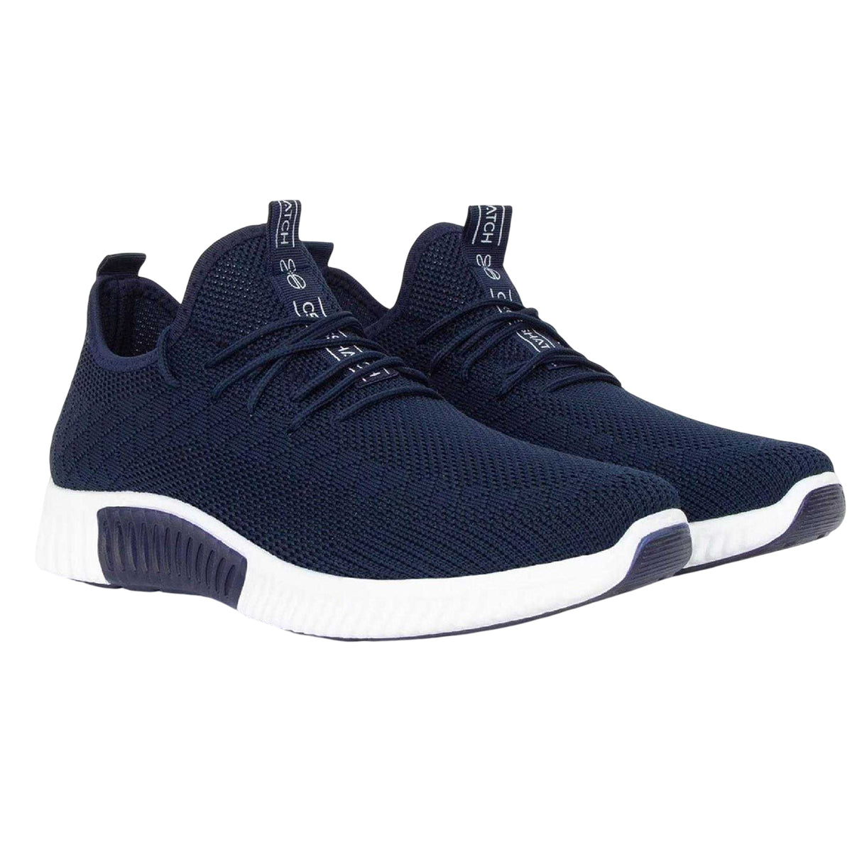 Navy - Front - Crosshatch Unisex Adult Rideout Mesh Trainers