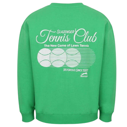 Green - Back - Slazenger Womens-Ladies Graphic Print Regular Tennis Sweatshirt