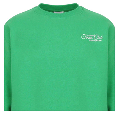 Green - Side - Slazenger Womens-Ladies Graphic Print Regular Tennis Sweatshirt