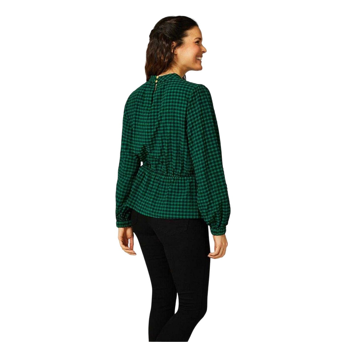 Green-Black - Back - Biba Womens-Ladies Textured Blouse