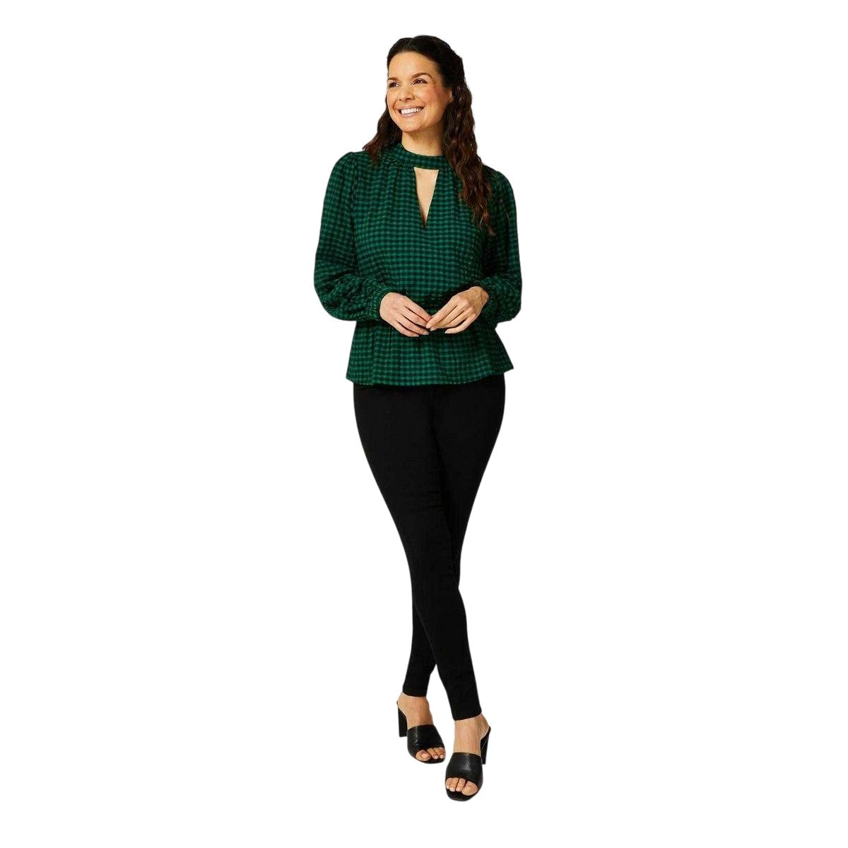 Green-Black - Lifestyle - Biba Womens-Ladies Textured Blouse
