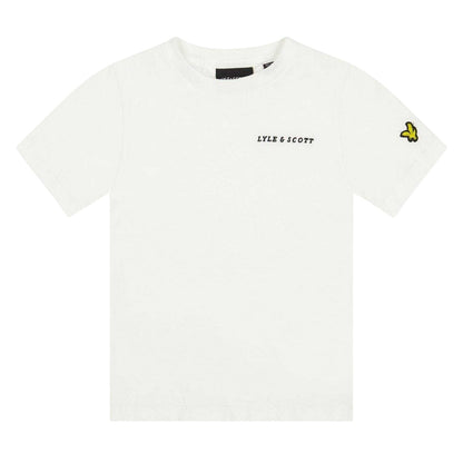 White - Front - Lyle & Scott Childrens-Kids Script Regular Short-Sleeved T-Shirt