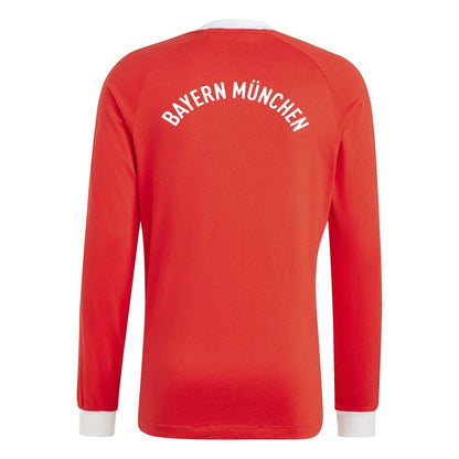 Red - Back - Adidas Mens Originals 70s FC Bayern Munich Long-Sleeved Jersey