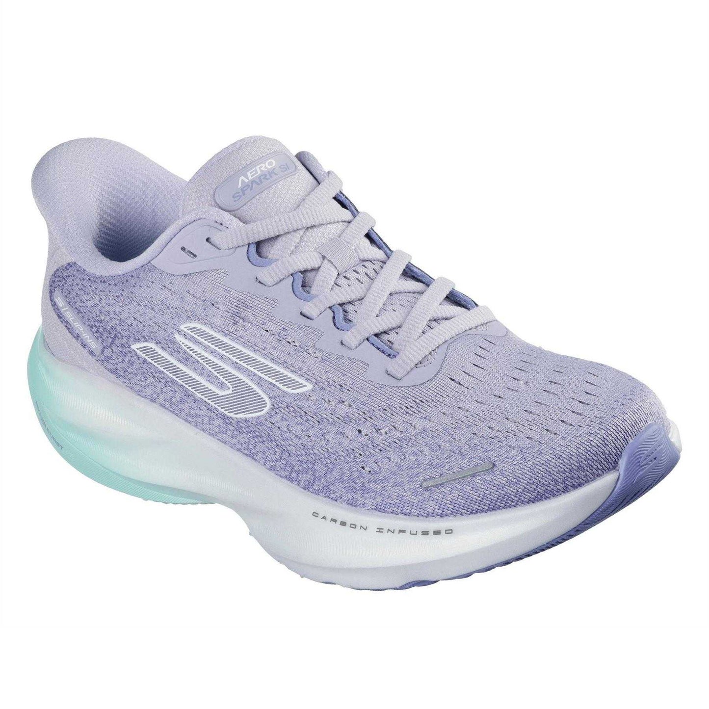 Purple-Aqua - Front - Skechers Womens-Ladies Aero Spark Trainers