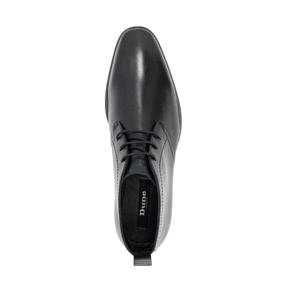 Black - Lifestyle - Dune London Mens Mervin Leather Low Heel Chukka Boots