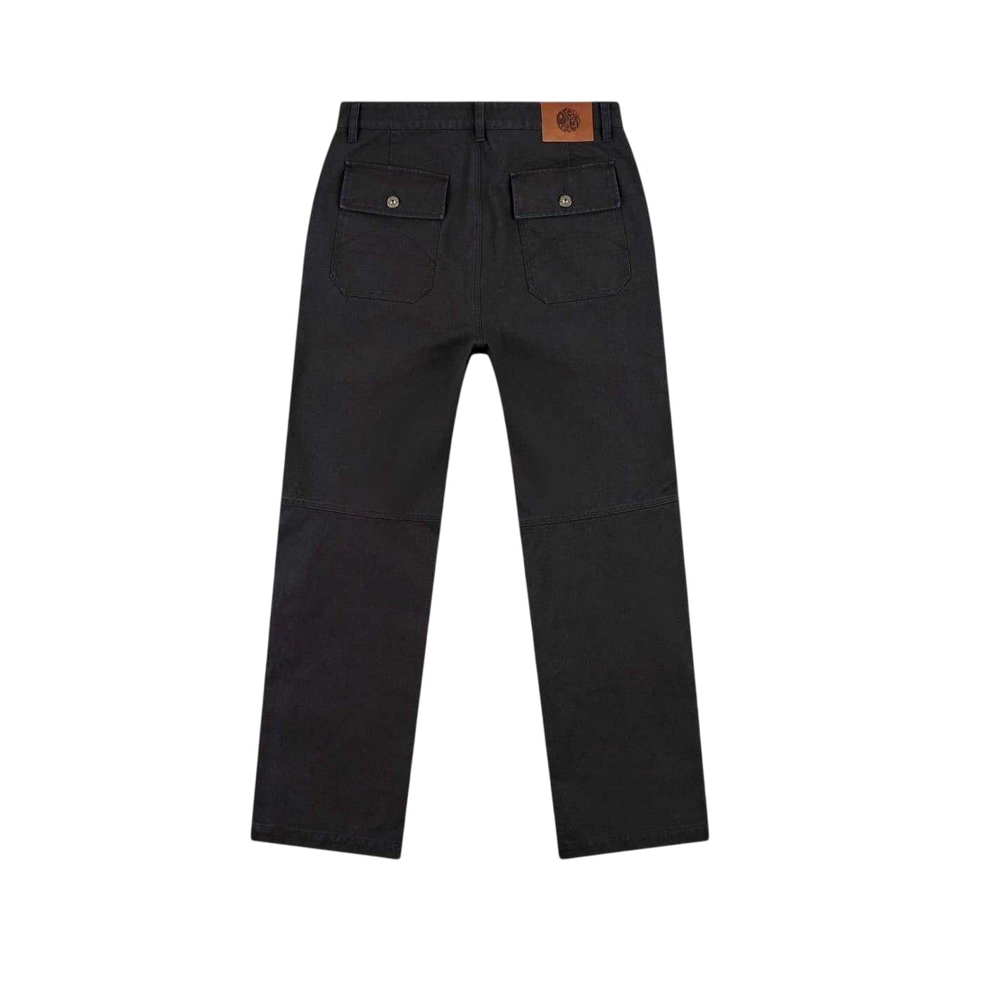 Black - Back - Pretty Green Mens Cotton Cargo Trousers