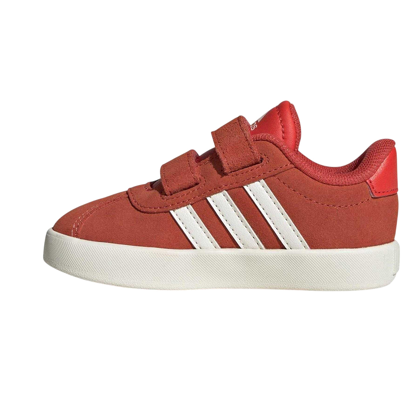 Red-White-Orange - Lifestyle - Adidas Childrens-Kids VL Court 3.0 Suede Shoes