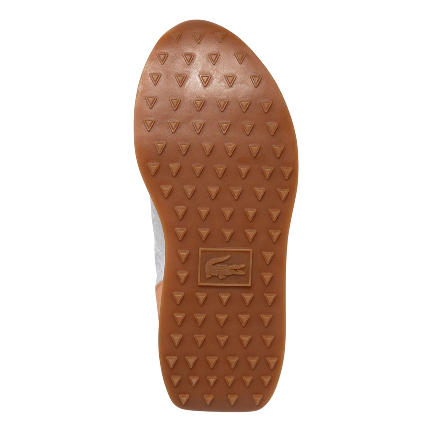 White-Pink - Close up - Lacoste Womens-Ladies L-Spin Leather Trainers
