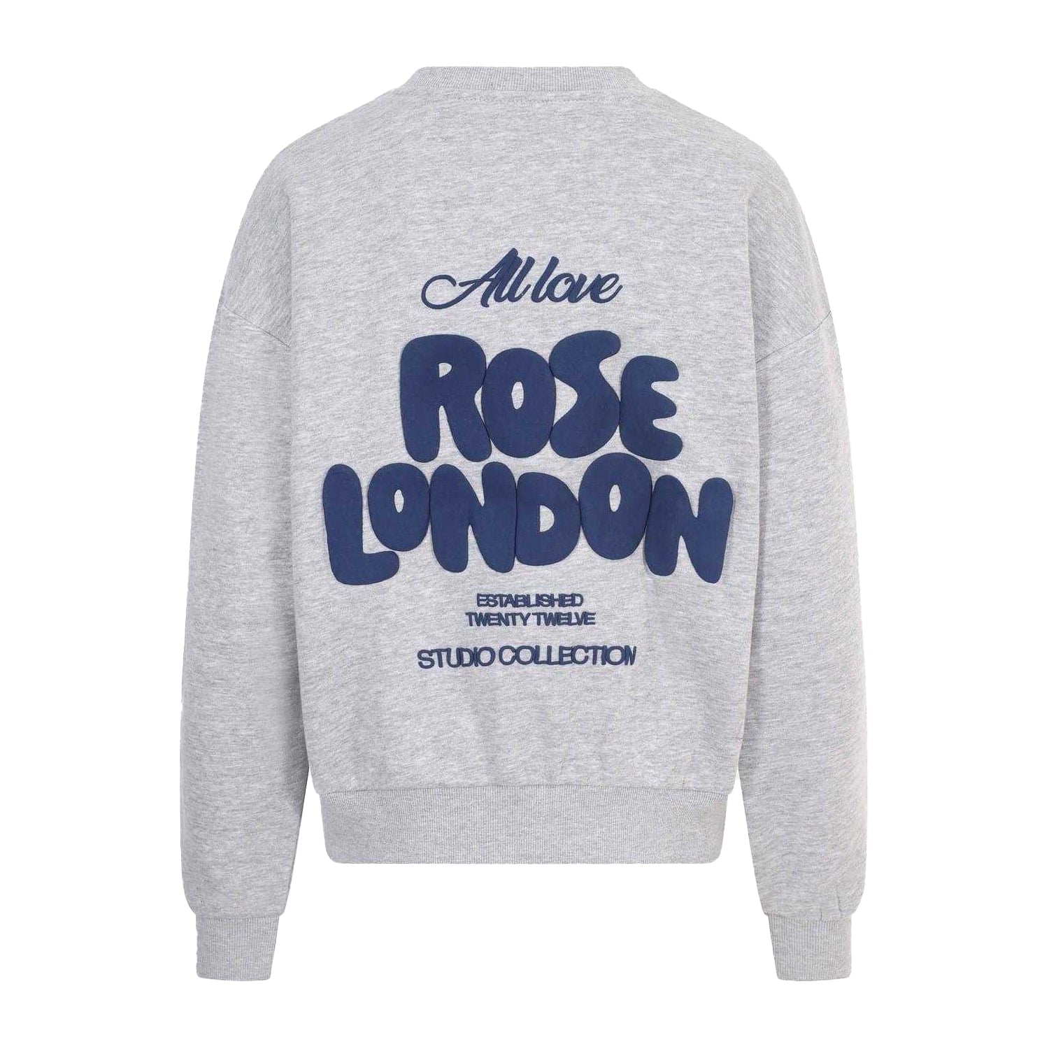 Grey Marl - Back - Rose London Womens-Ladies All Love Sweatshirt