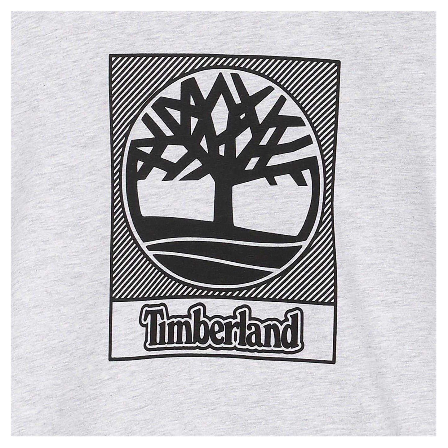 Grey - Side - Timberland Boys Logo Regular T-Shirt
