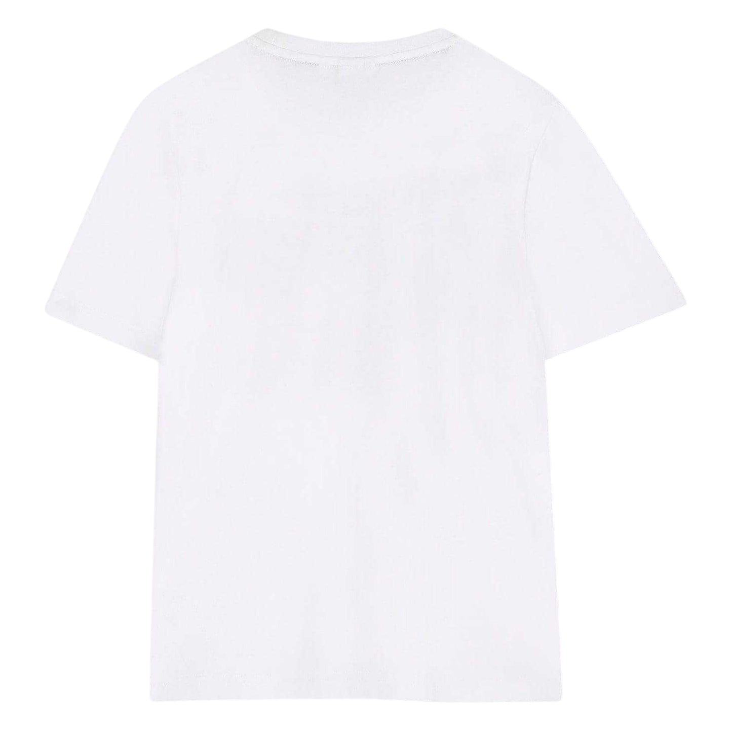 White - Back - Boss Childrens-Kids Monogram Cotton Logo T-Shirt