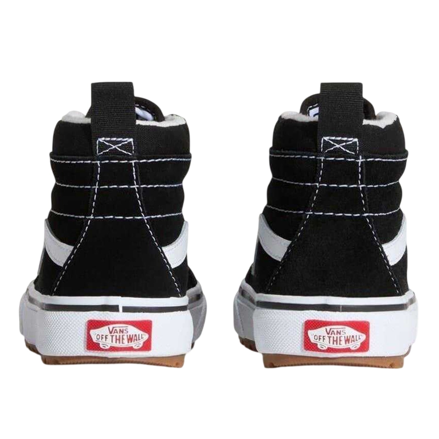 Black - Back - Vans Childrens-Kids SK8-Hi Suede Skate Shoes
