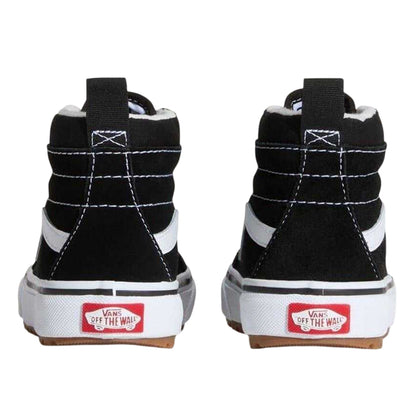 Black - Back - Vans Childrens-Kids SK8-Hi Suede Skate Shoes