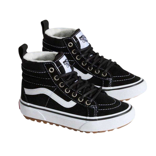 Black - Front - Vans Childrens-Kids SK8-Hi Suede Skate Shoes