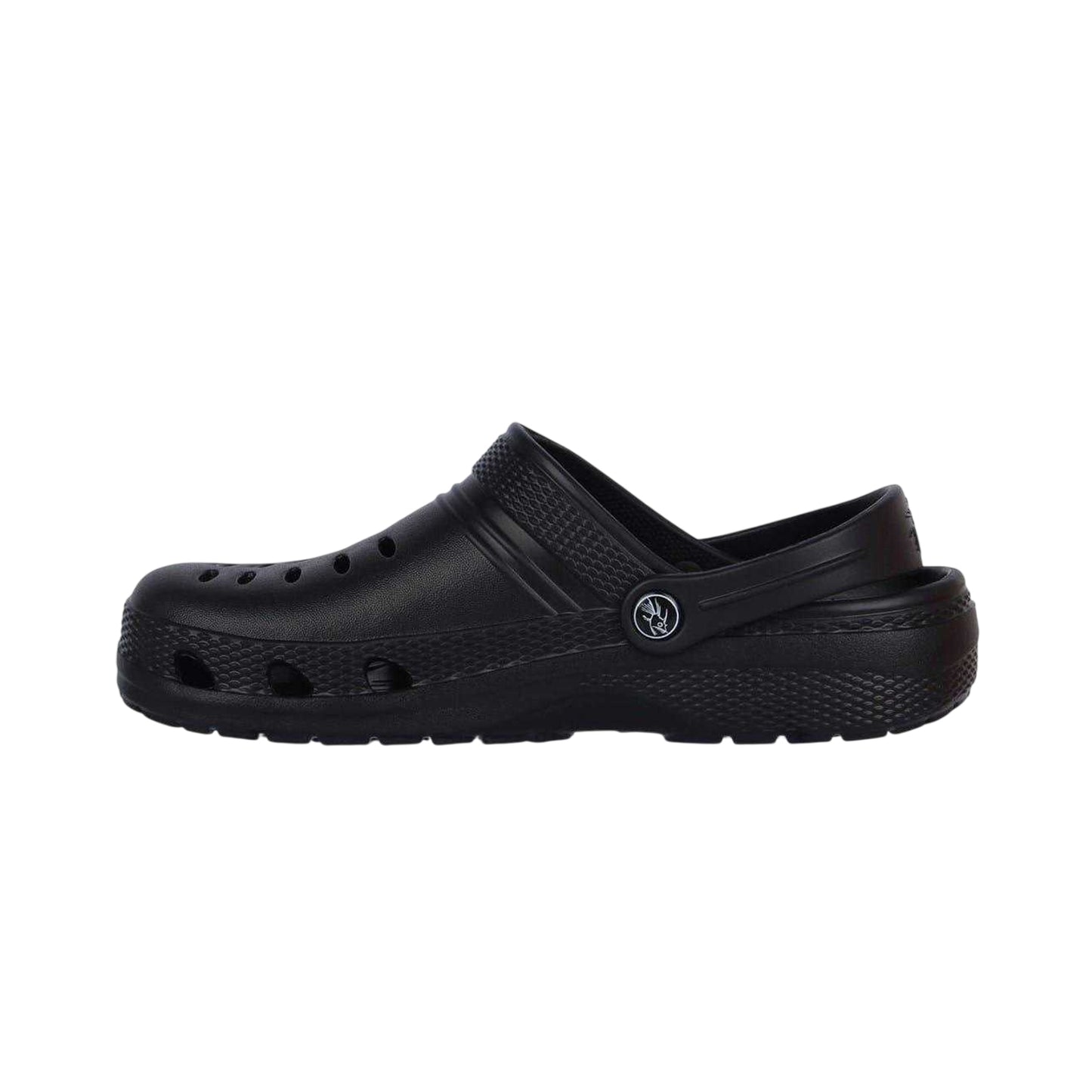Black - Side - Hot Tuna Mens Flat Clogs