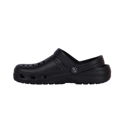 Black - Side - Hot Tuna Mens Flat Clogs