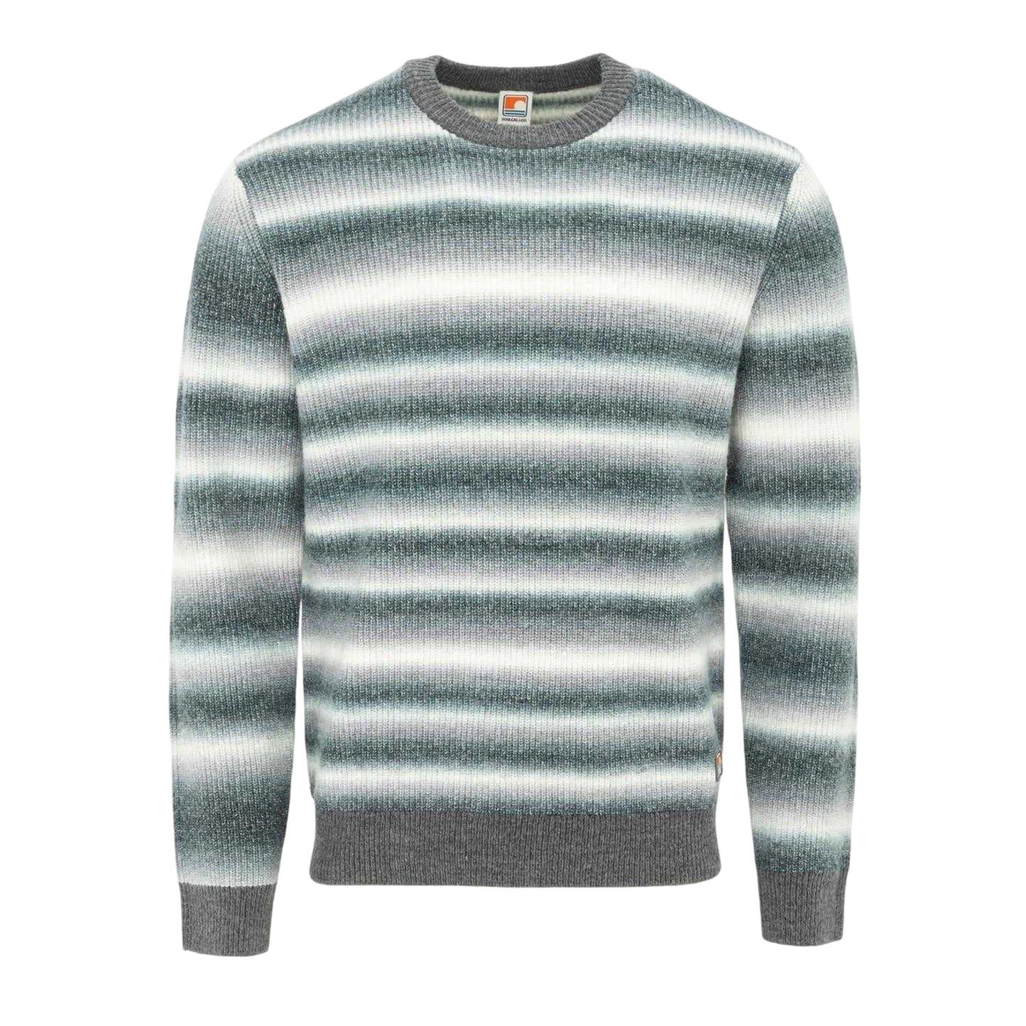 Grey-White - Front - SoulCal Mens Acrylic Jumper