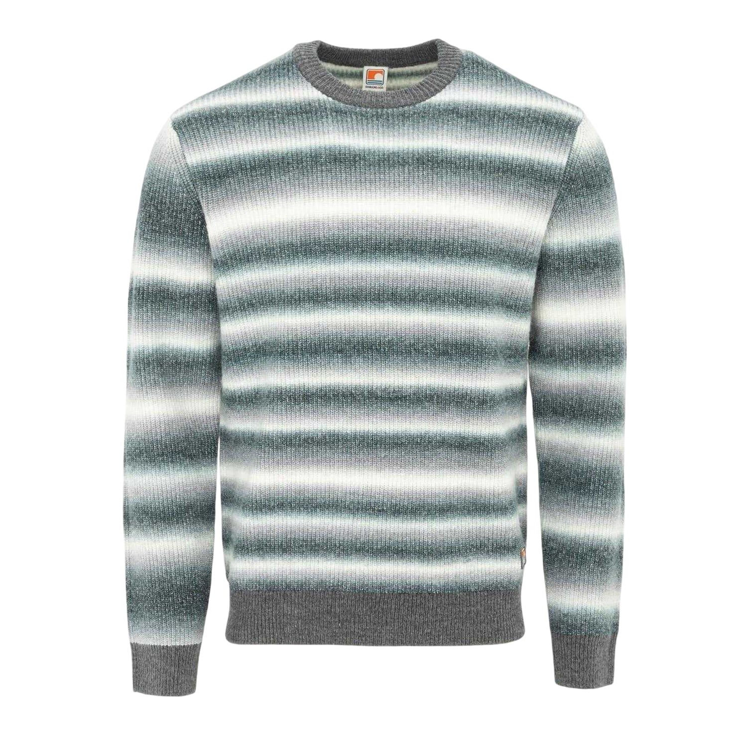 Grey-White - Front - SoulCal Mens Acrylic Jumper