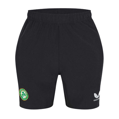 Black - Front - Castore Unisex Adult Ireland Logo Shorts