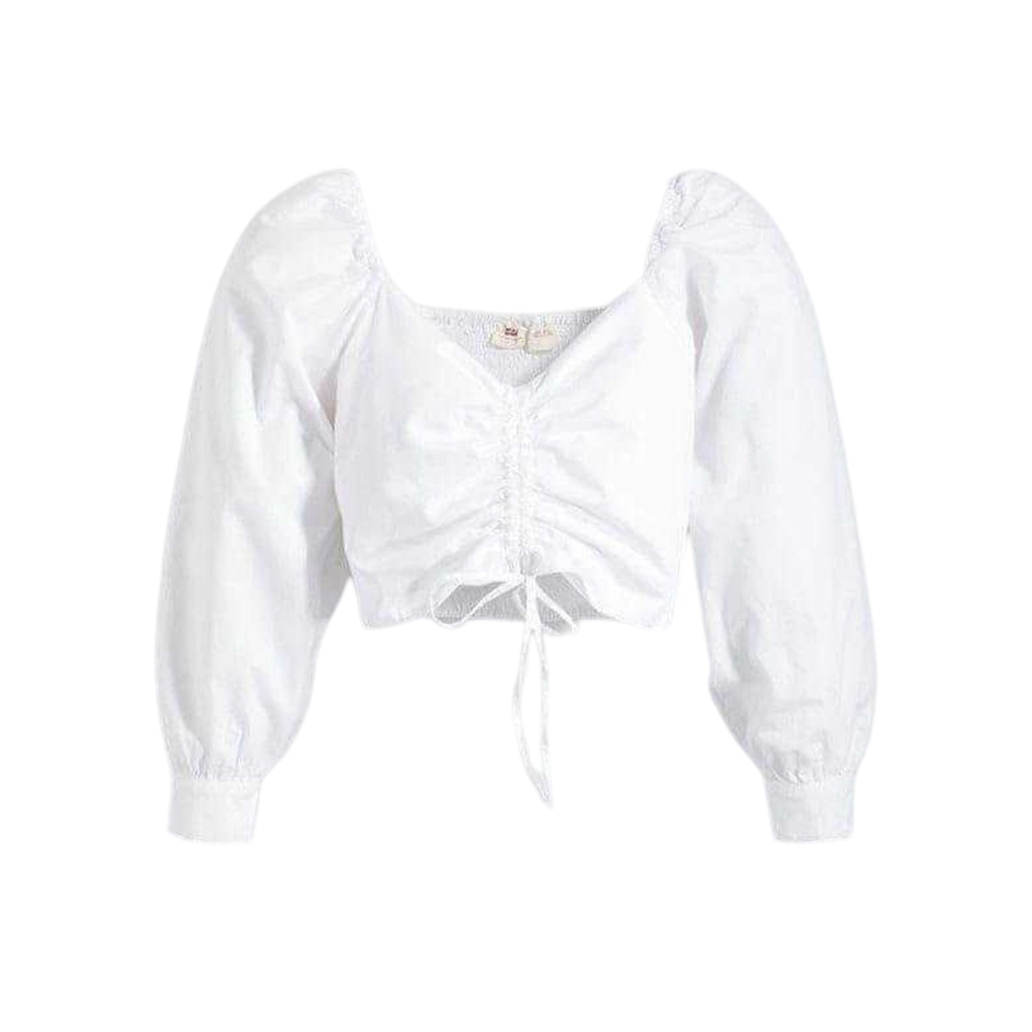 White - Front - Levis Womens-Ladies Devin Ruched Blouse