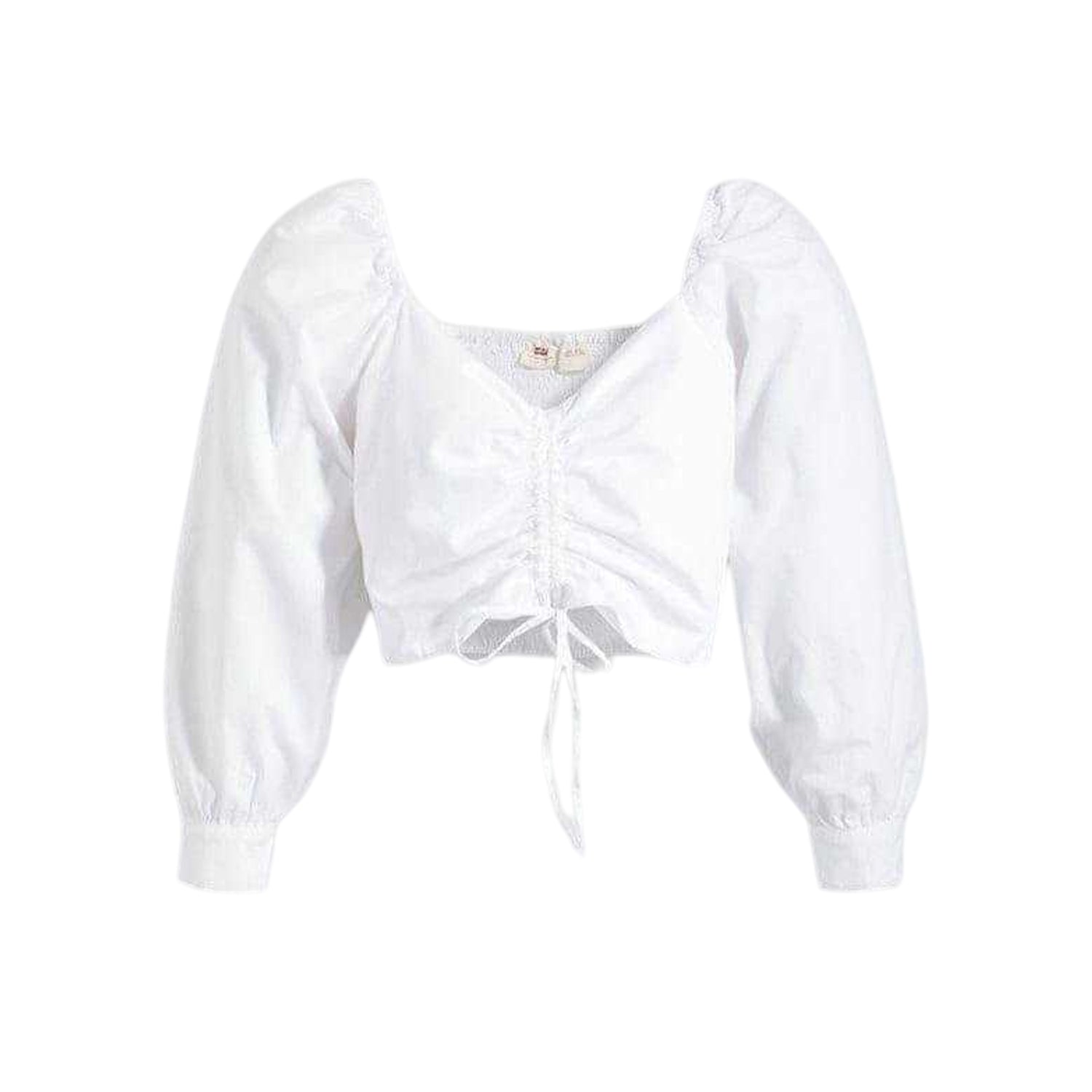 White - Front - Levis Womens-Ladies Devin Ruched Blouse