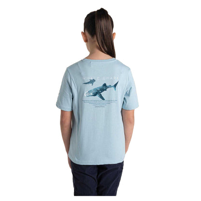Sky Blue - Back - Craghoppers Childrens-Kids Ellis Whale Shark T-Shirt