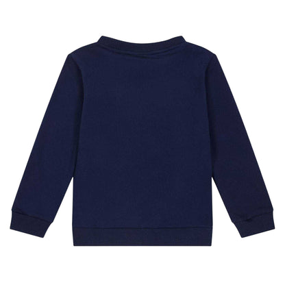 Marine Blue - Back - Lacoste Childrens-Kids Embroidered Logo Crew Neck Sweatshirt