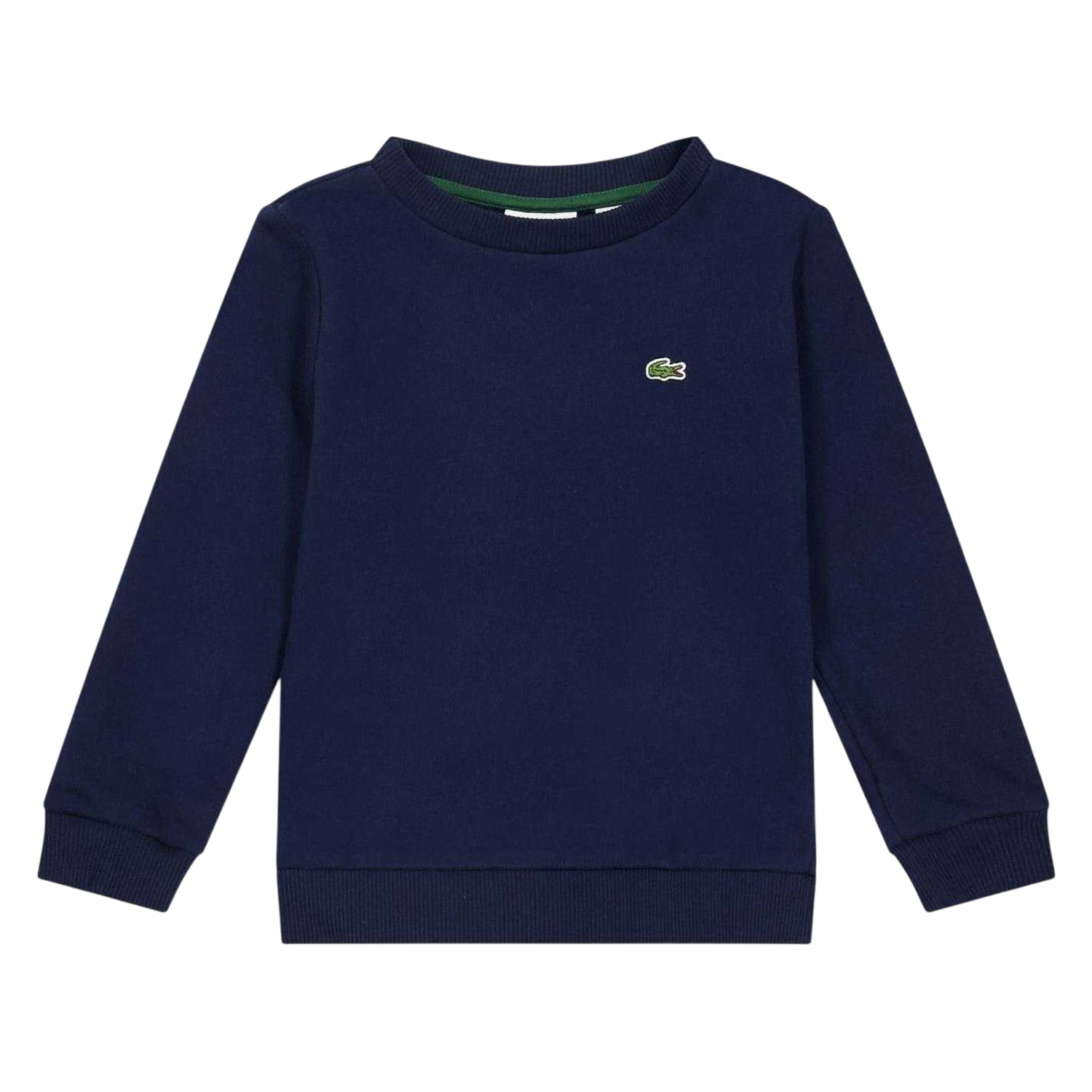 Marine Blue - Front - Lacoste Childrens-Kids Embroidered Logo Crew Neck Sweatshirt