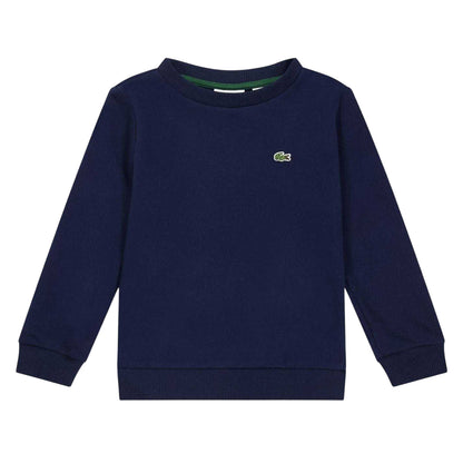Marine Blue - Front - Lacoste Childrens-Kids Embroidered Logo Crew Neck Sweatshirt
