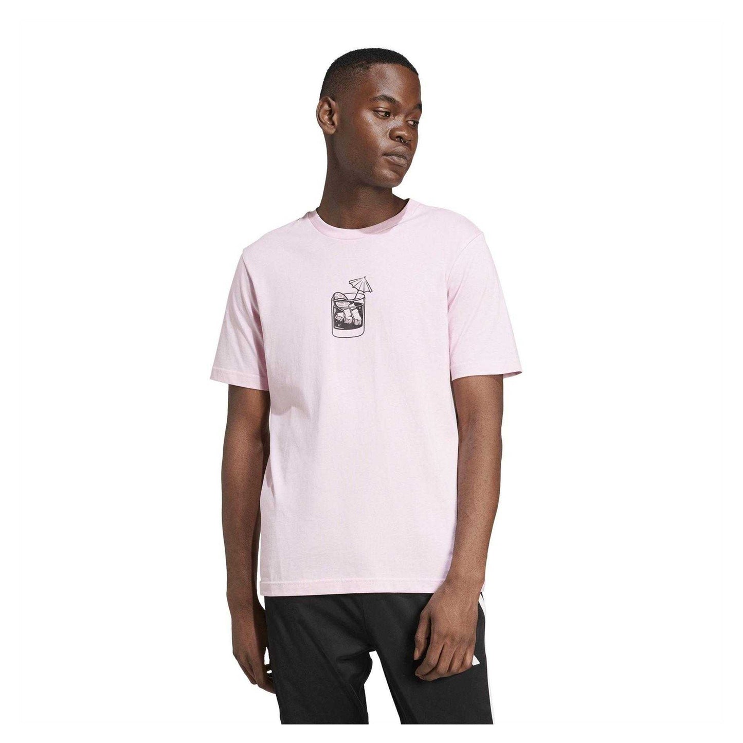 Pink - Side - Adidas Mens Cocktail T-Shirt