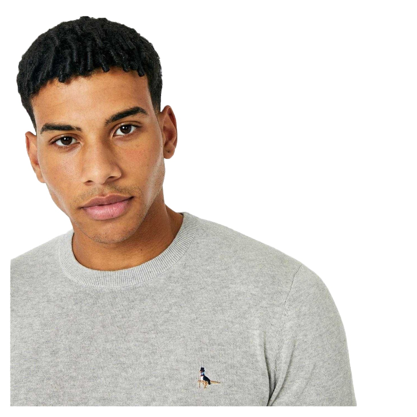 Light Ash Marl - Side - Jack Wills Mens Seabourne Logo Crew Neck Jumper
