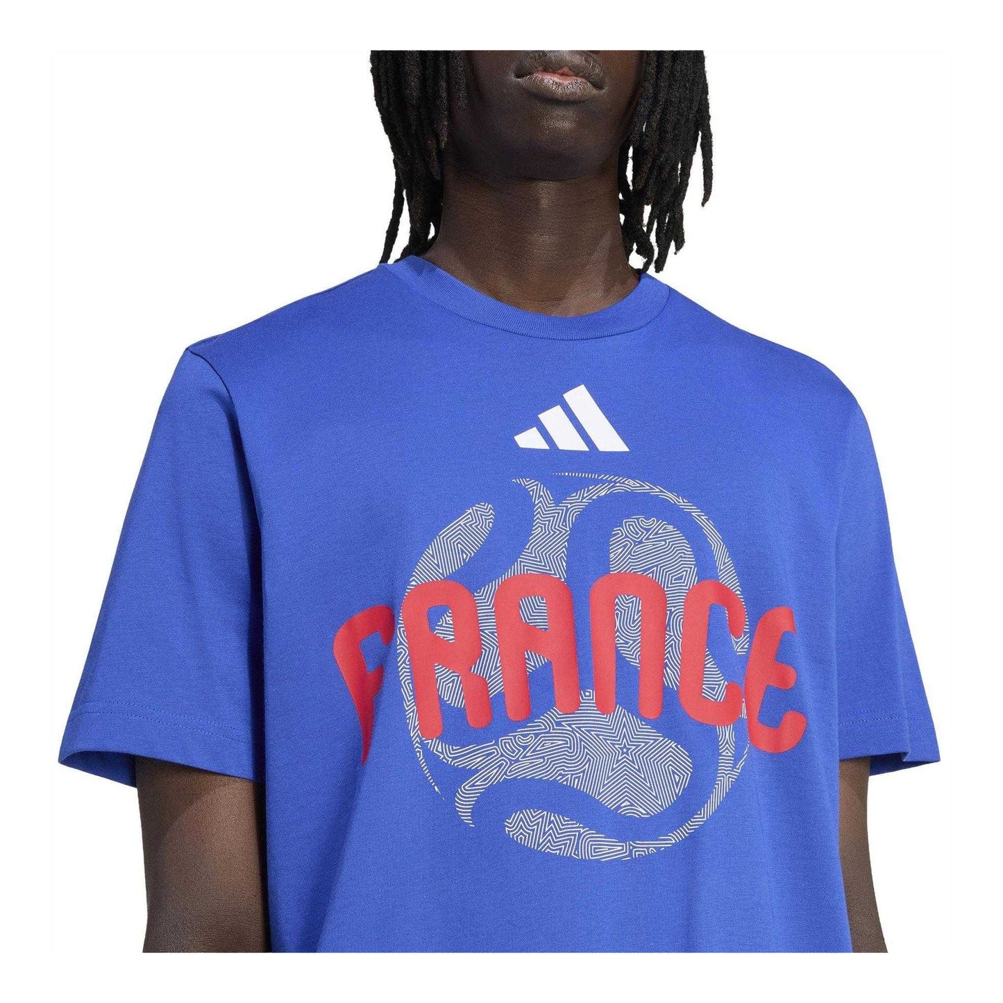 Bold Blue - Side - Adidas Mens France FIFA World Cup 26 T-Shirt