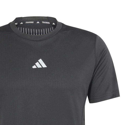 Black - Back - Adidas Mens HIIT Heat.Rdy Technology Crew Neck T-Shirt